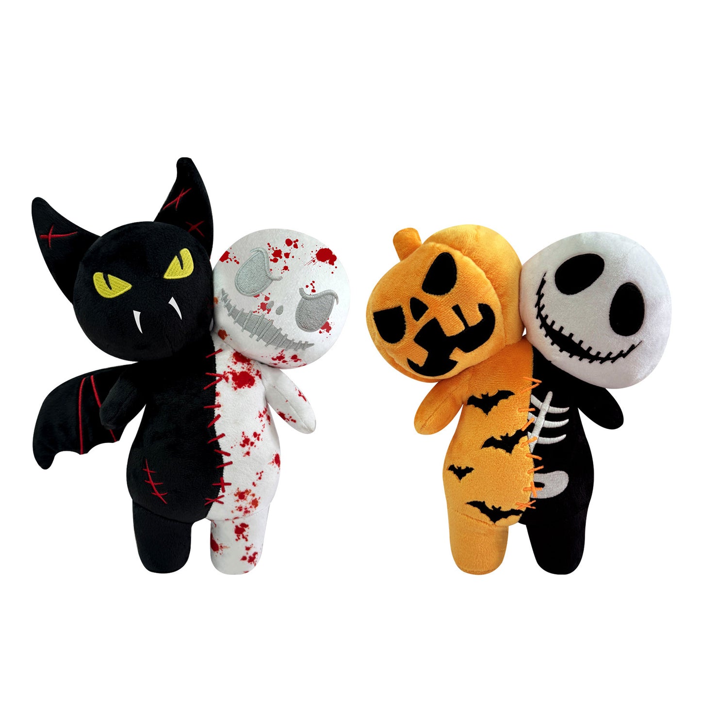 Luminous Pumpkin Skull & Bat Ghost Plush Toy