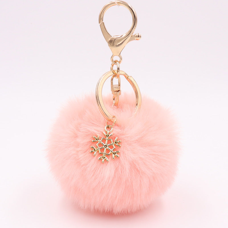 Snowflake Plush  Key/Bag Pendant