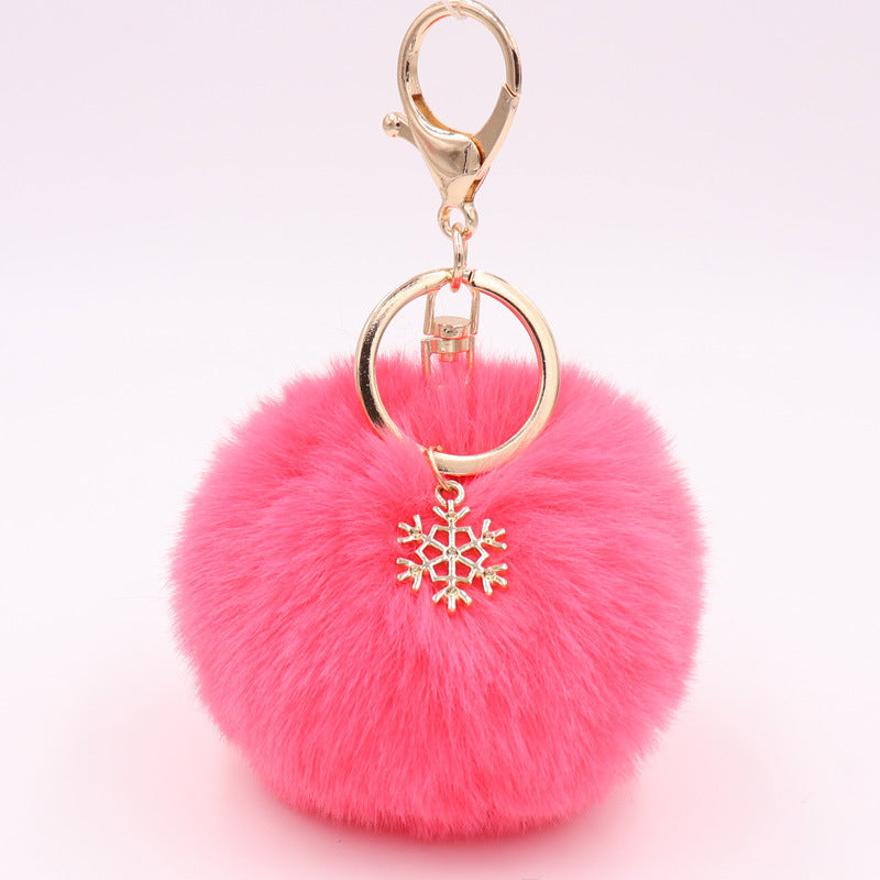 Snowflake Plush  Key/Bag Pendant