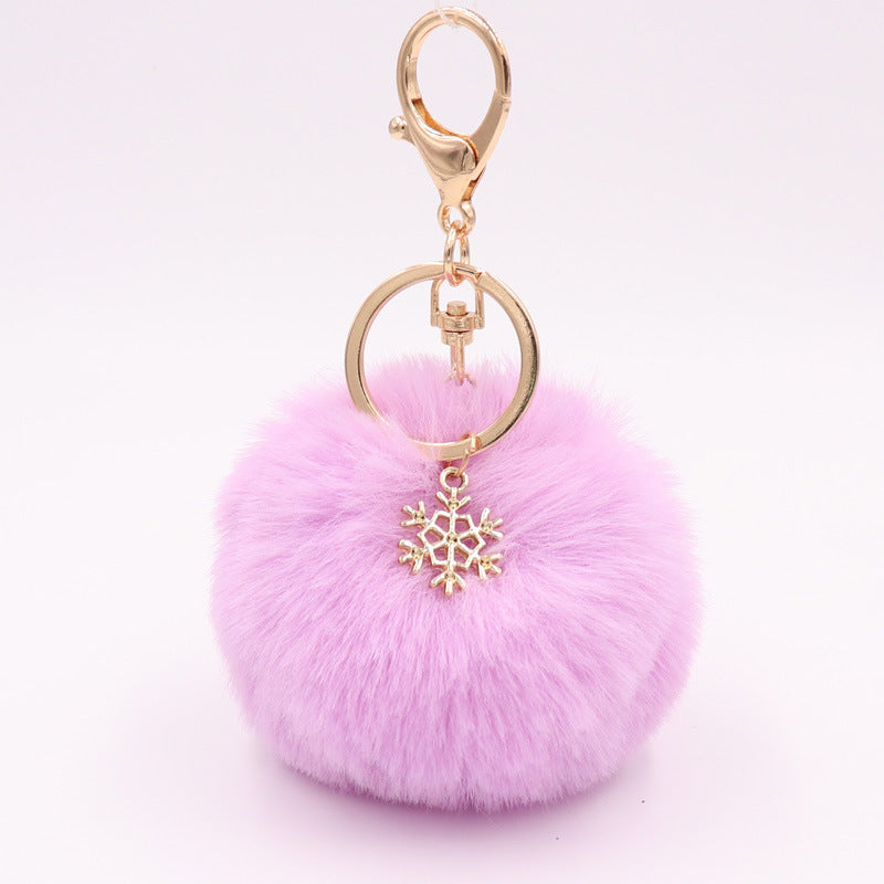 Snowflake Plush  Key/Bag Pendant