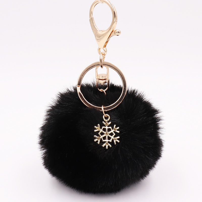 Snowflake Plush  Key/Bag Pendant