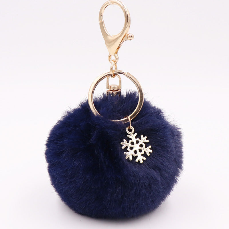 Snowflake Plush  Key/Bag Pendant