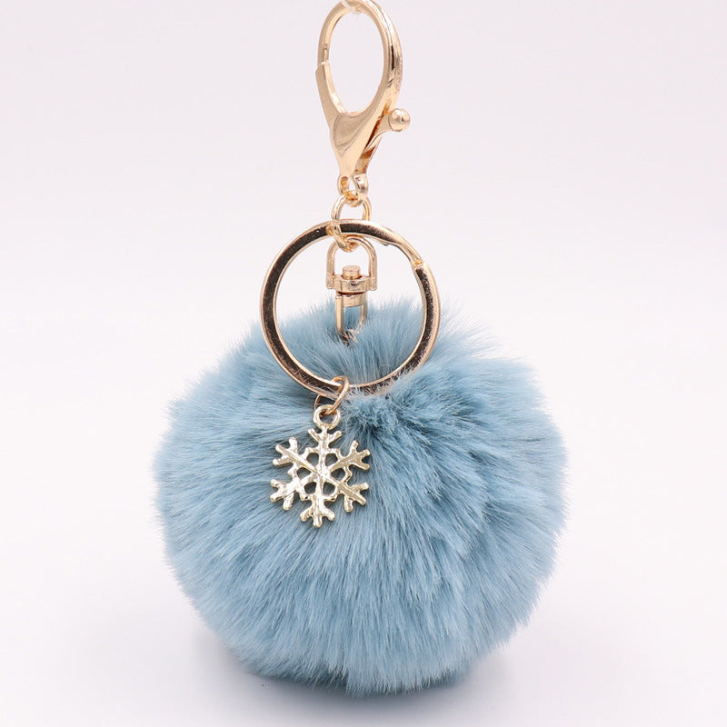 Snowflake Plush  Key/Bag Pendant