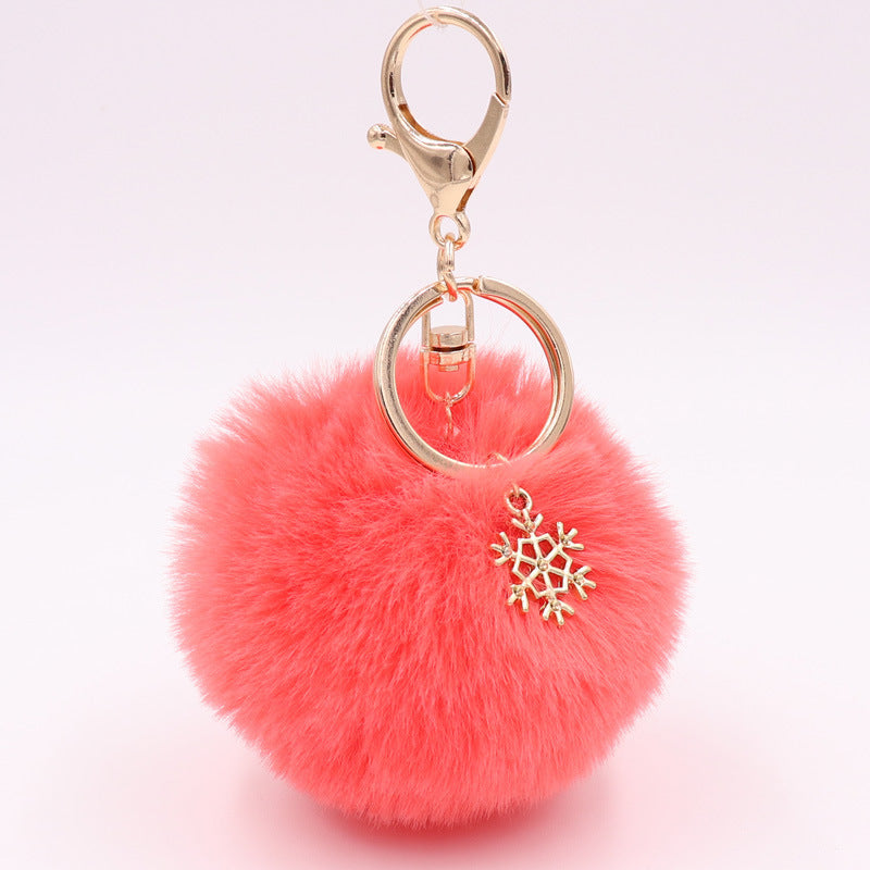 Snowflake Plush  Key/Bag Pendant
