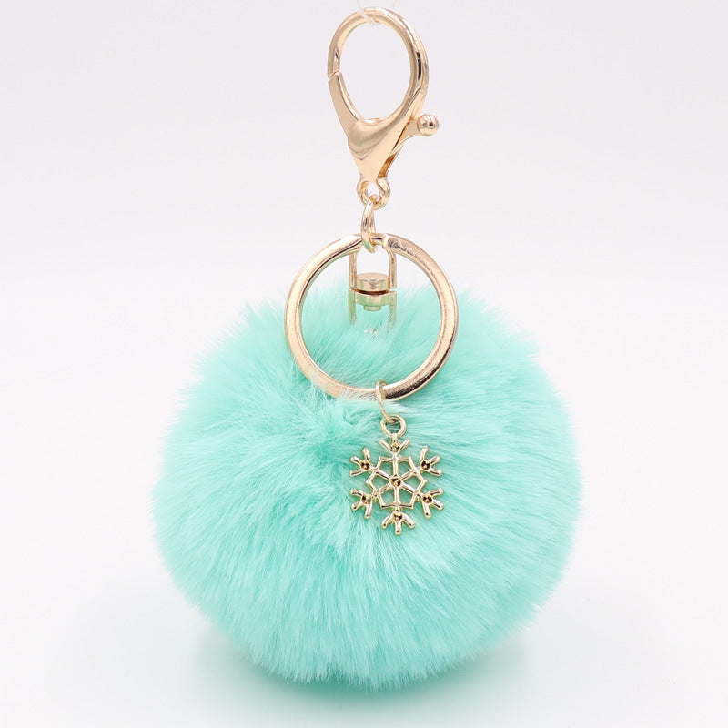 Snowflake Plush  Key/Bag Pendant