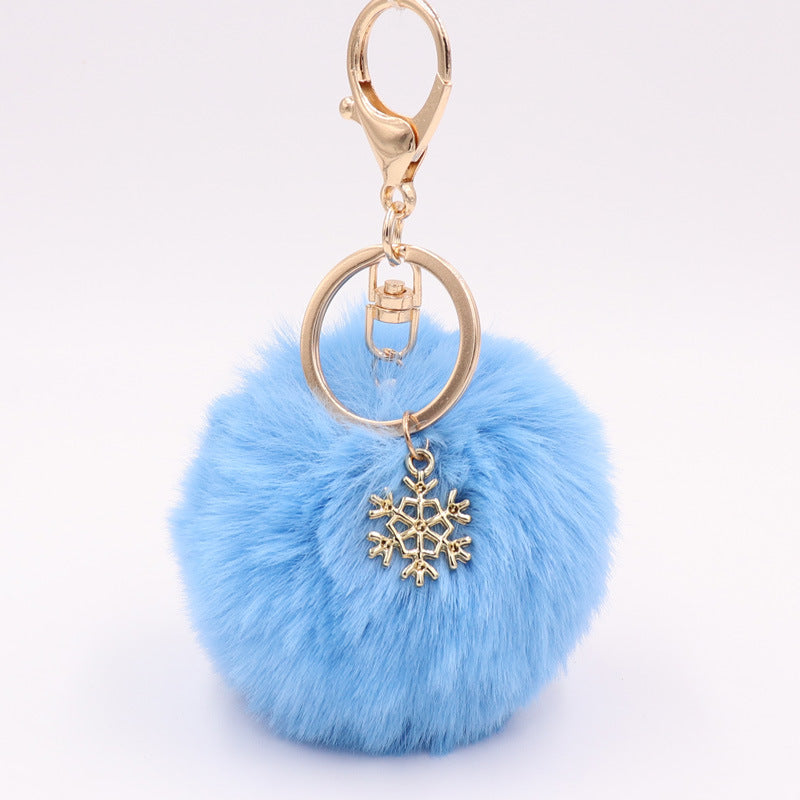 Snowflake Plush  Key/Bag Pendant