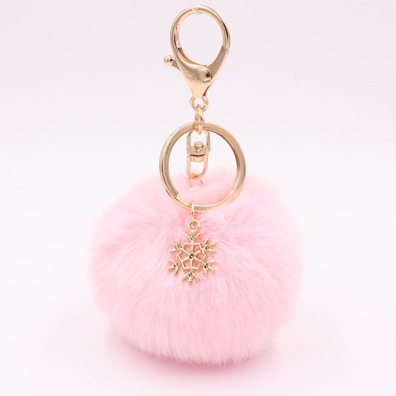 Snowflake Plush  Key/Bag Pendant
