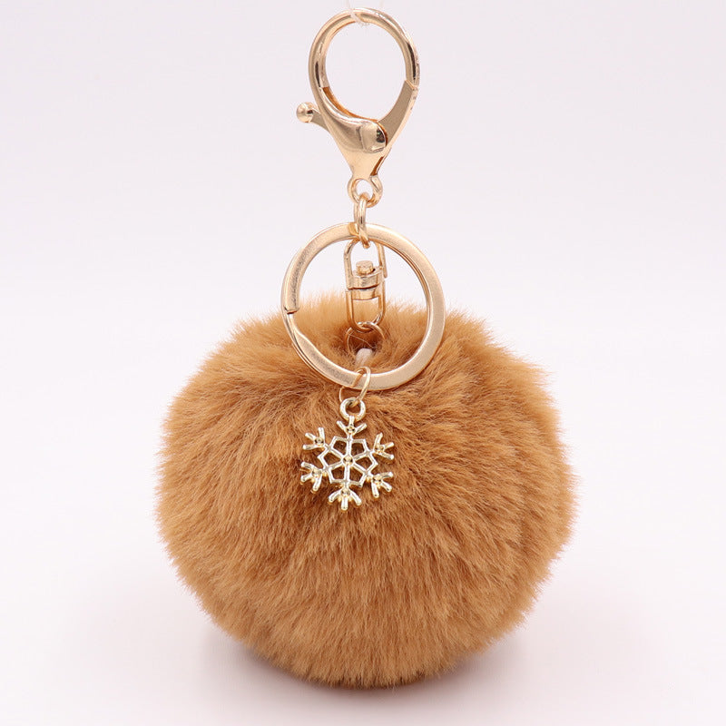 Snowflake Plush  Key/Bag Pendant