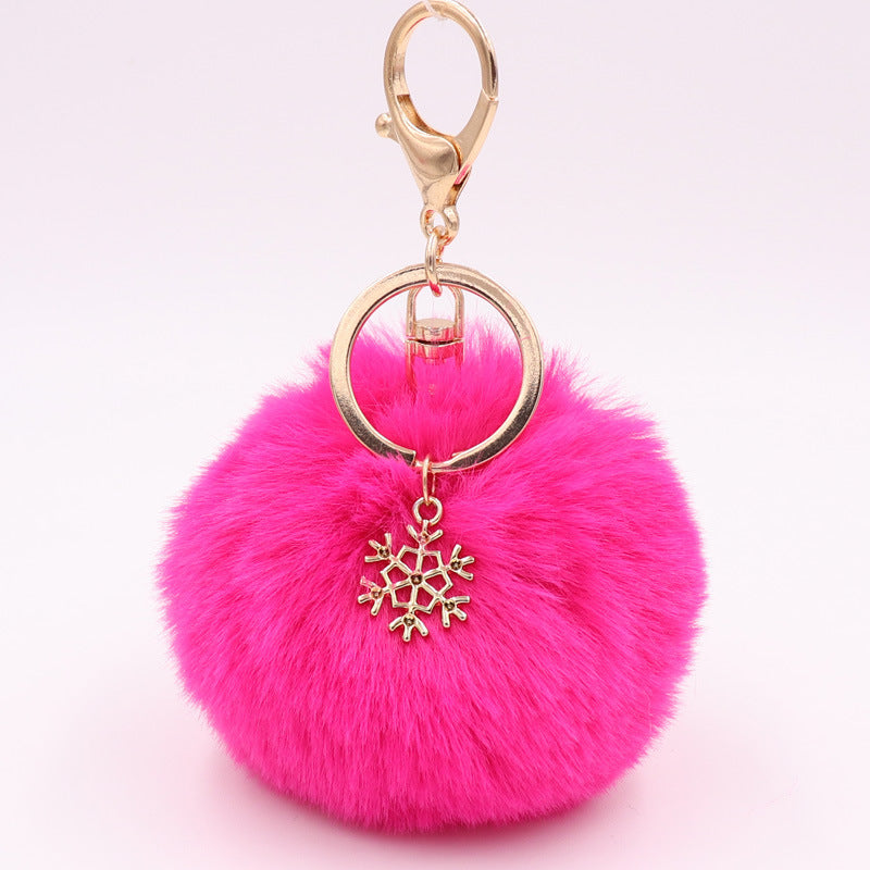 Snowflake Plush  Key/Bag Pendant