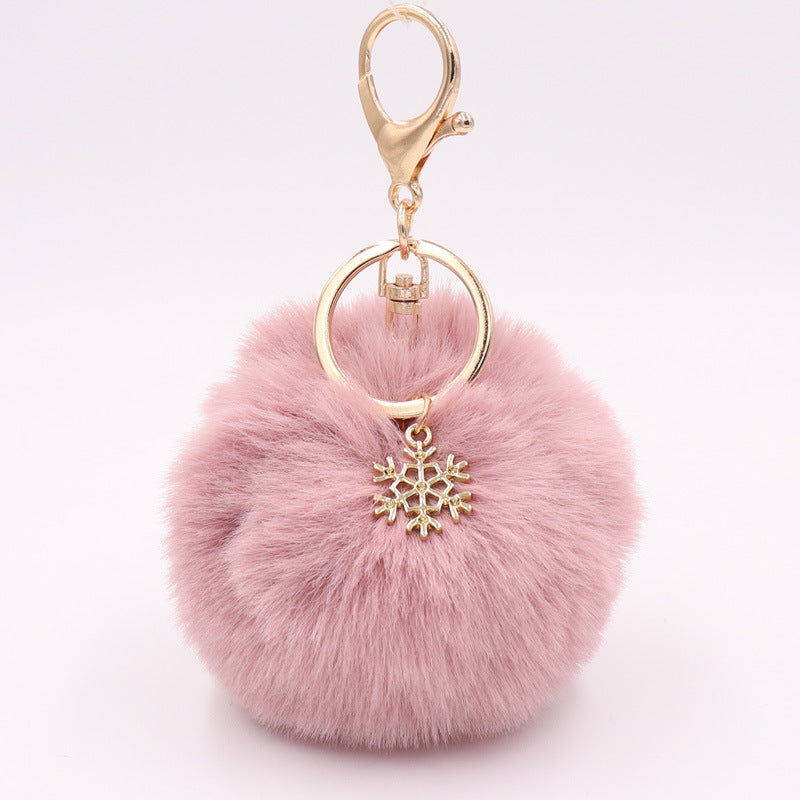 Snowflake Plush  Key/Bag Pendant