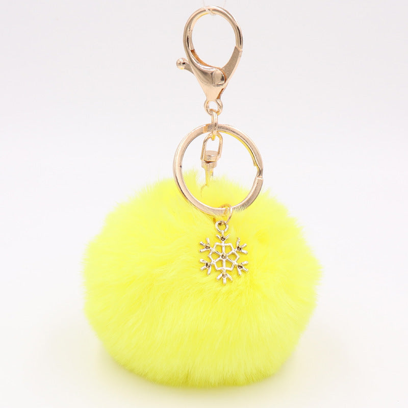 Snowflake Plush  Key/Bag Pendant